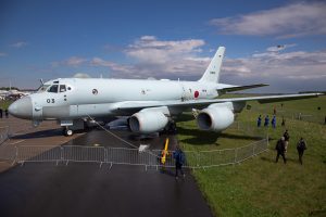 Kawasaki P-1 на статическом показе.